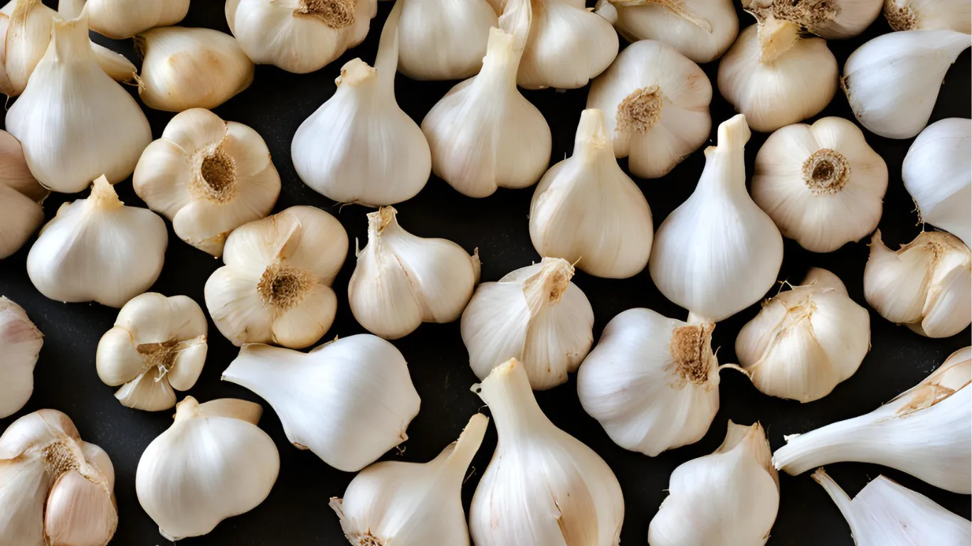 Garlic cloves ready to be made into a plant spray